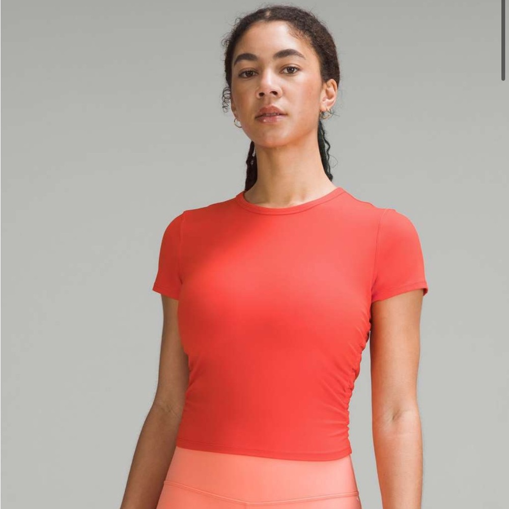 BNWT! Lululemon All It Takes Short Sleeve Shirt Nulu - Solar Orange